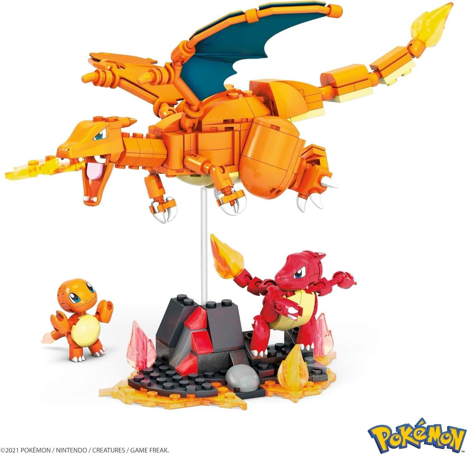 Mega Construx Pokémon Charmander Evolution Action Figure