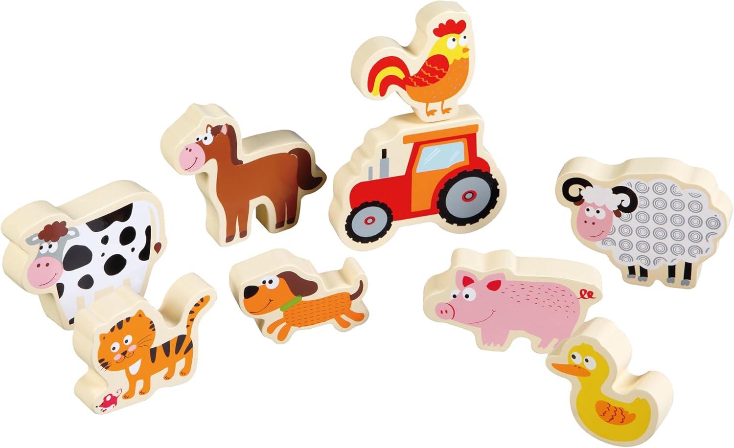 Lelin Wooden Chunky Farm Puzzle