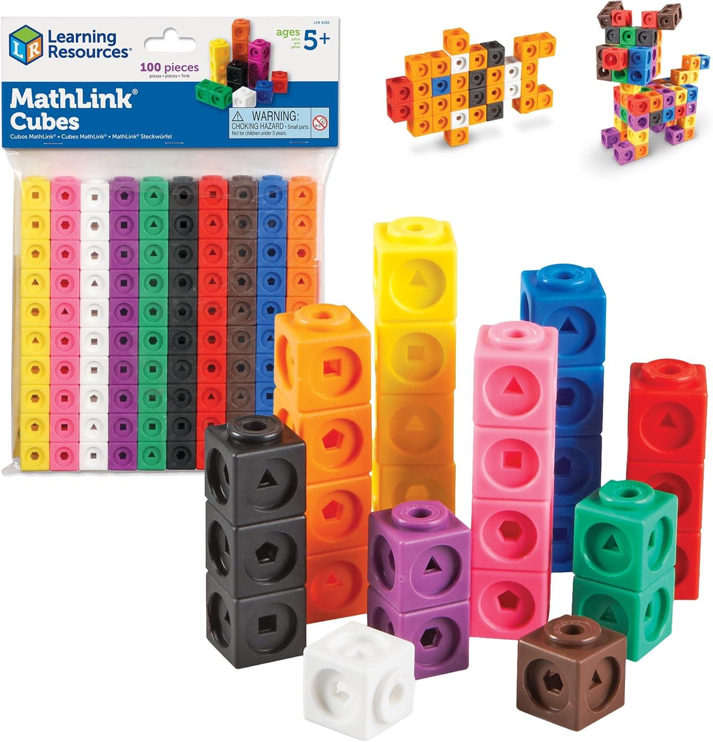 Learning Resources Numberblocks MathLink Cubes Set of 100