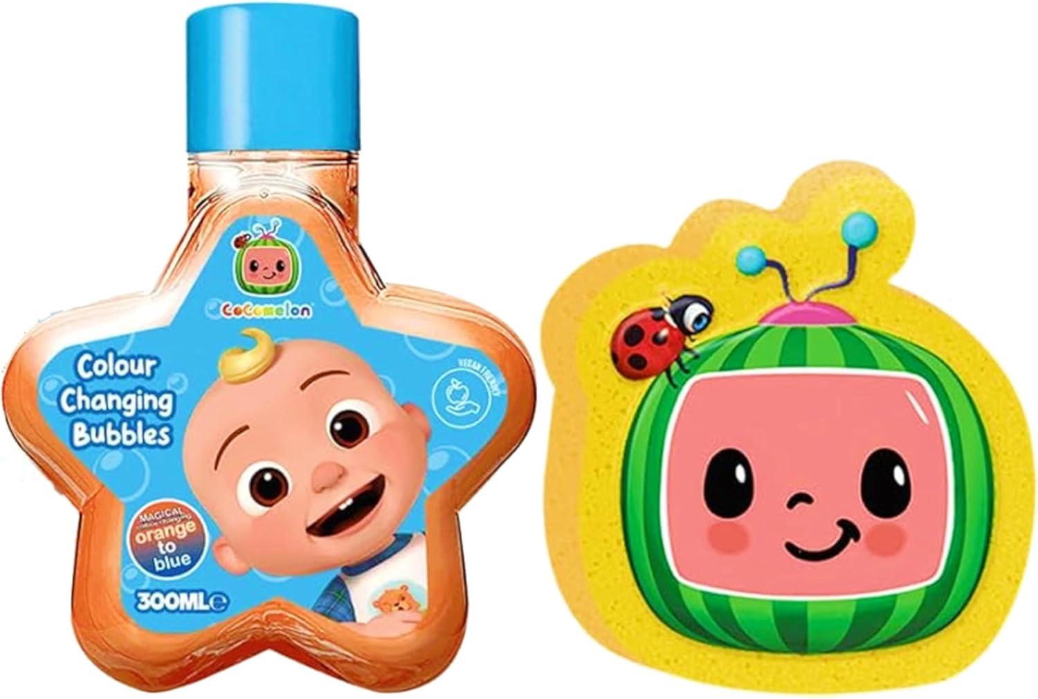Cocomelon 350ml Bubble Bath & Bath Sponge Set