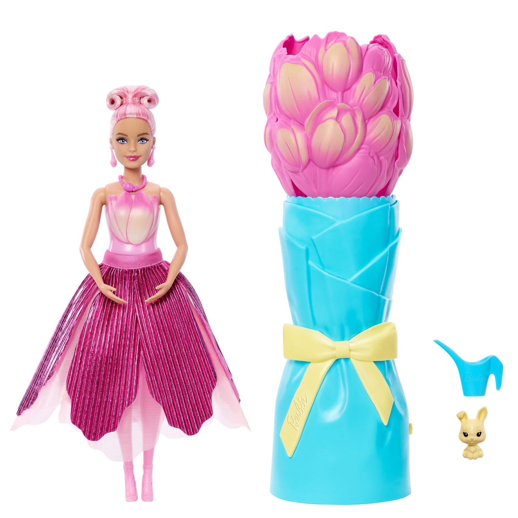 Barbie Petal Pop Scented Fashion Doll - Pink Tullip