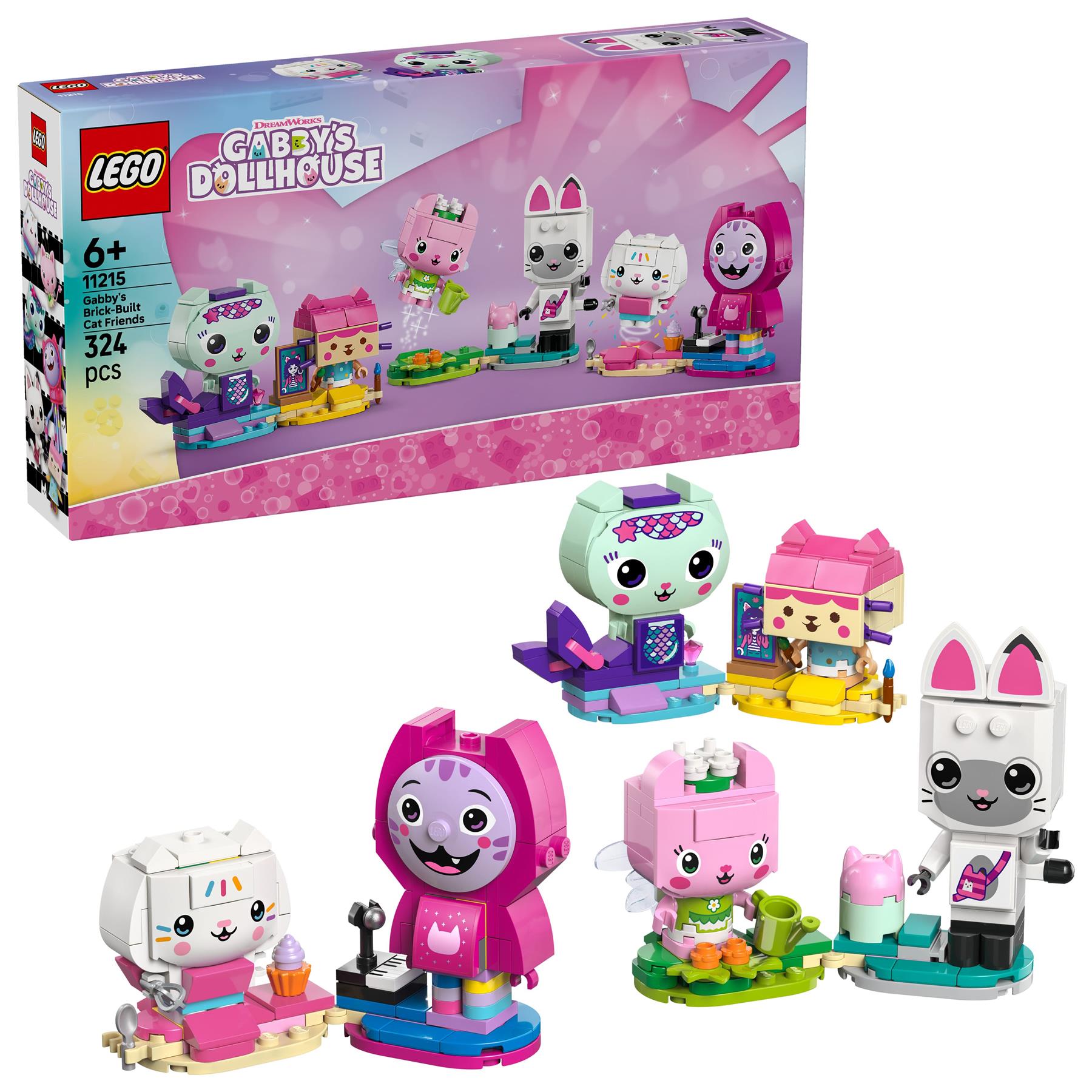 LEGO Gabbys Dollhouse Gabby's Brick-Built Cat Friends 11215