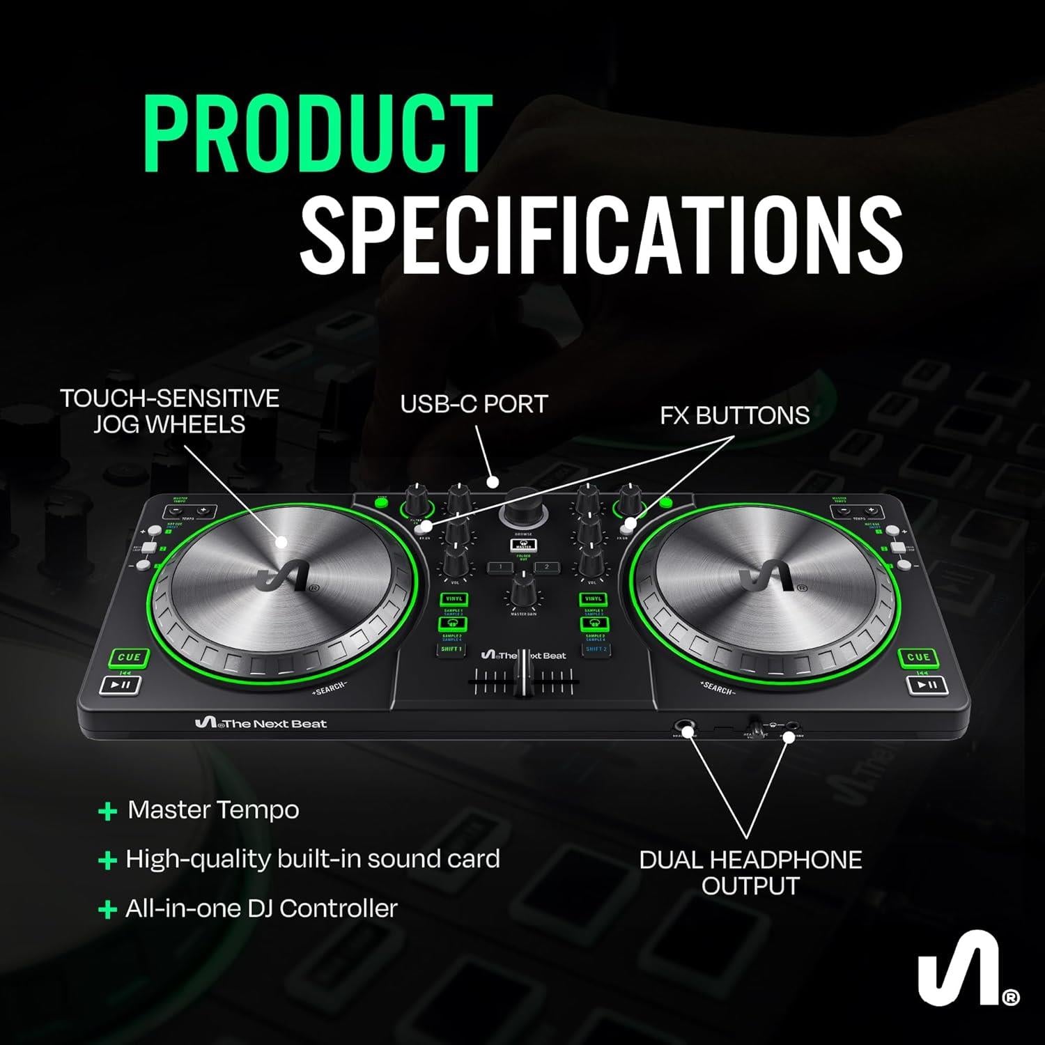 The Next Beat SX1 by Tiësto Portable DJ Decks