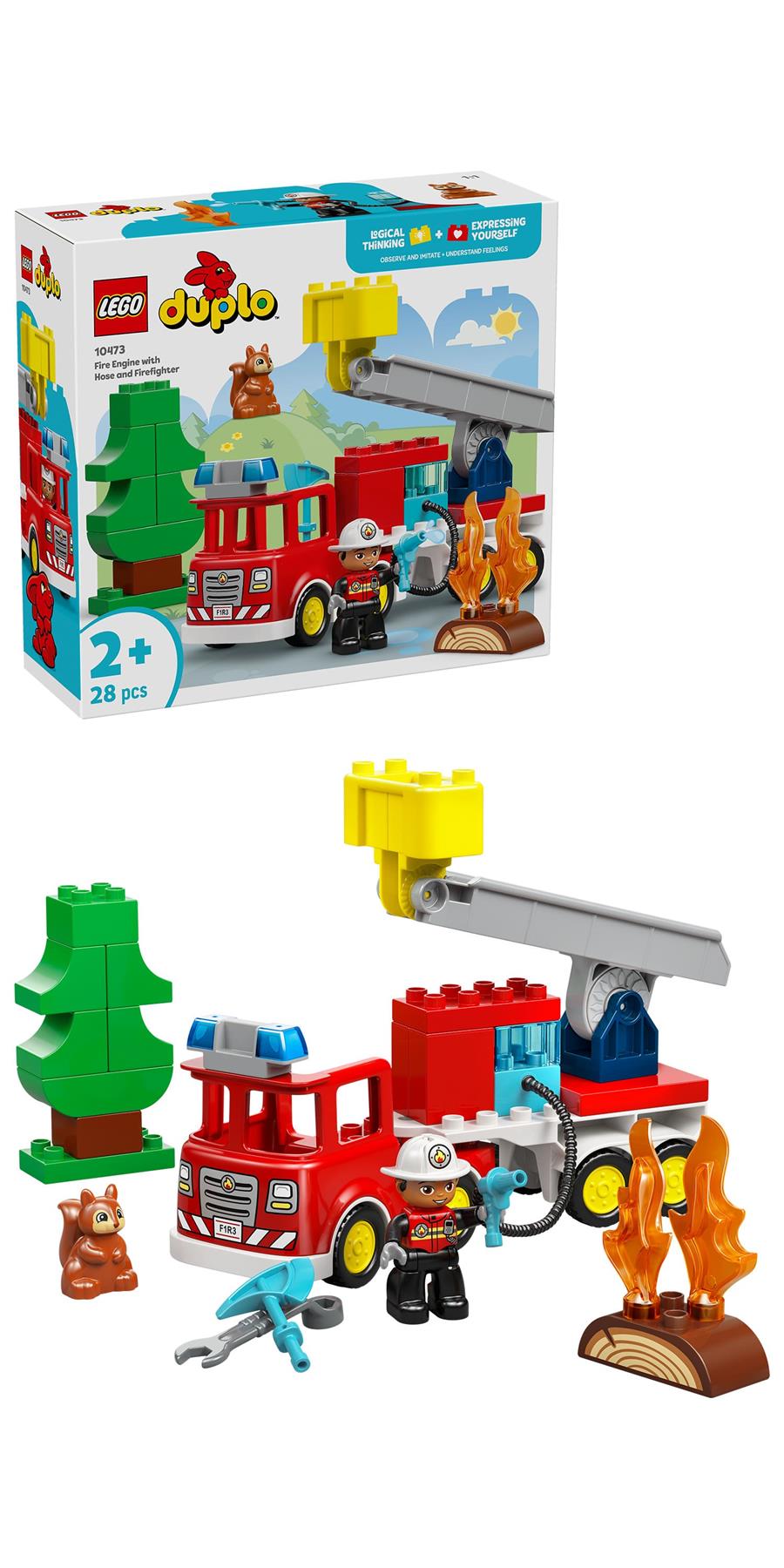 LEGO Duplo Fire Truck with Hose and Firefighter 10473