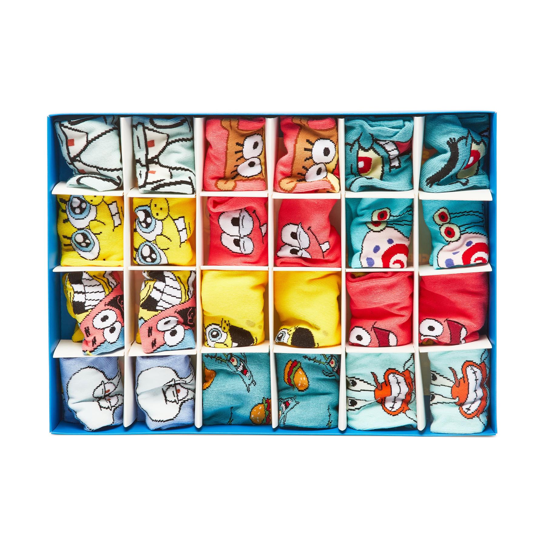 Spongebob 24-Day Sock Advent Calendar - 12 pairs