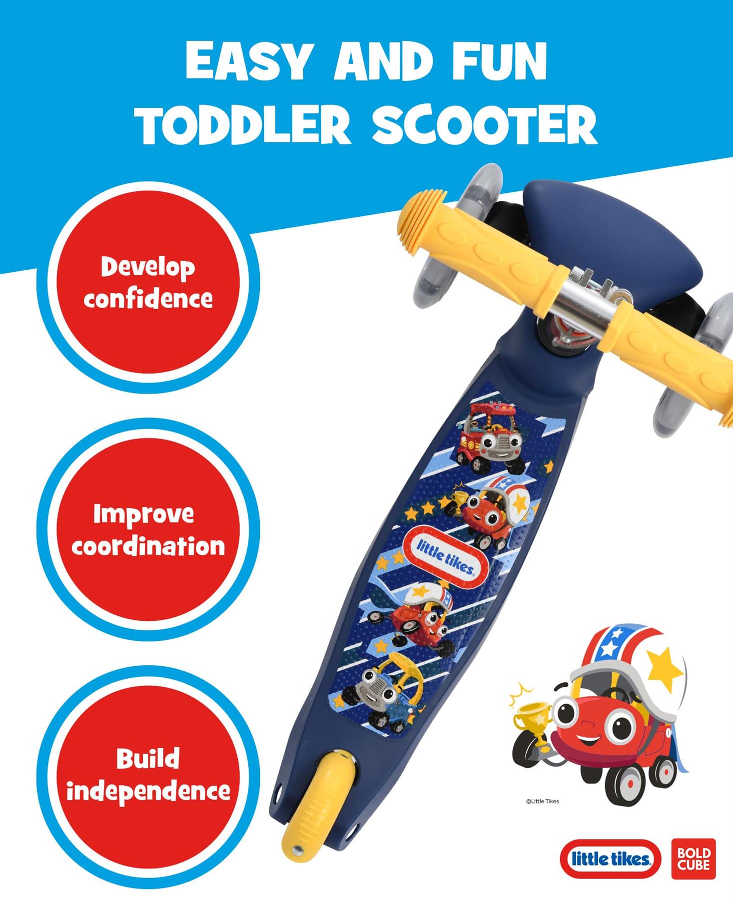 Little Tikes Kids 3 Wheel Scooter - Red