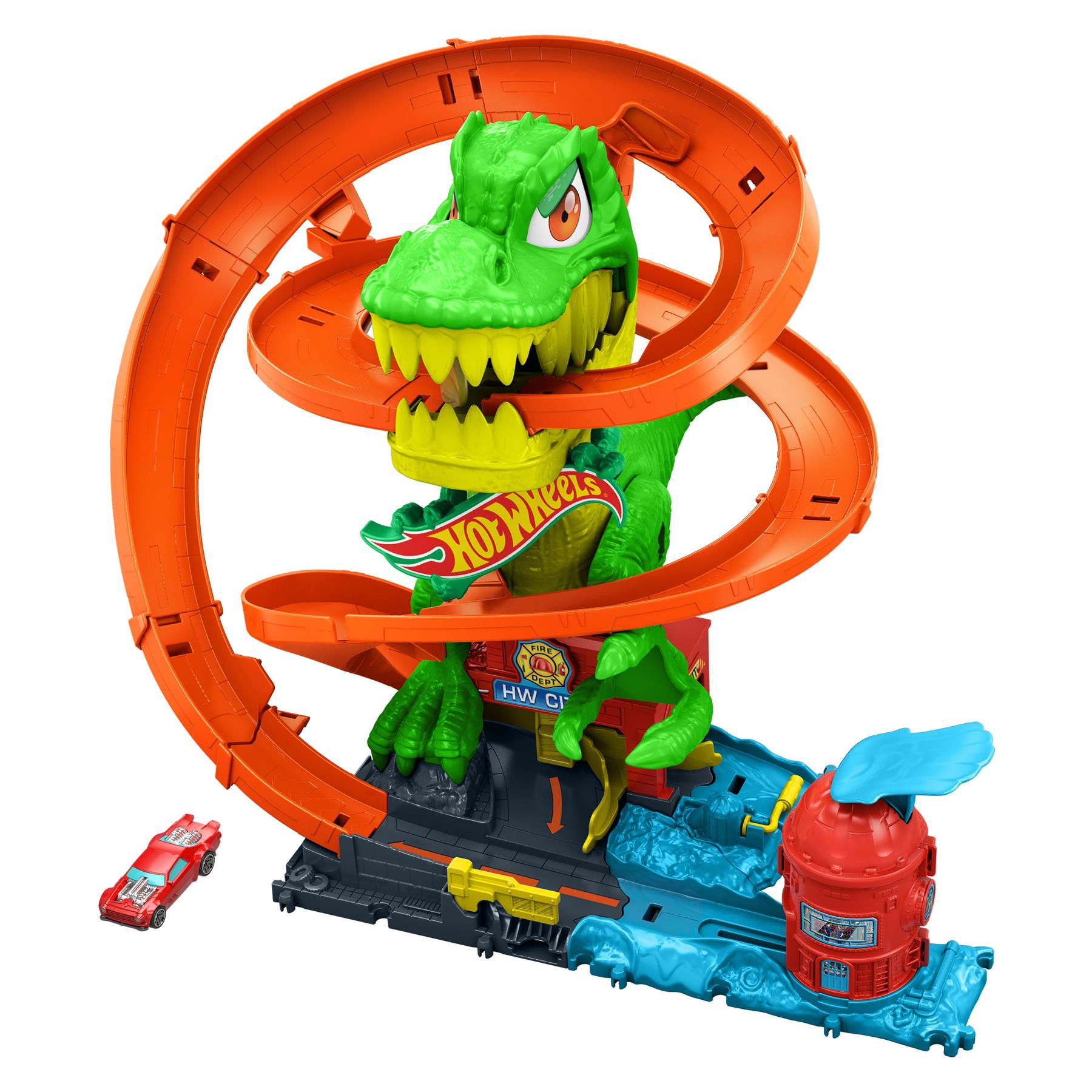 Hot Wheels T-Rex Blaze Battle Race Track