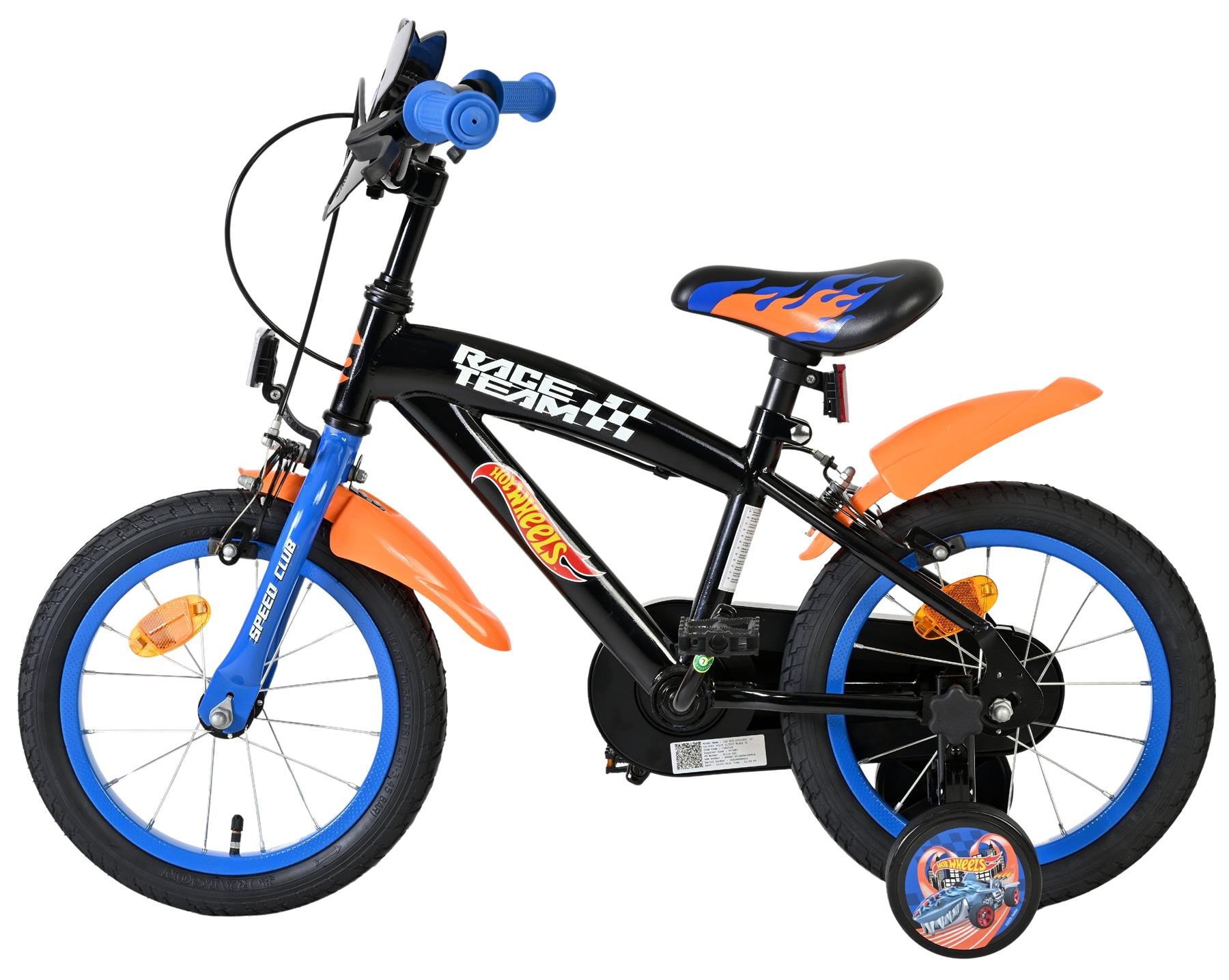 Hot Wheels Children's 14 Inch Two hand brakes  Bike - Black