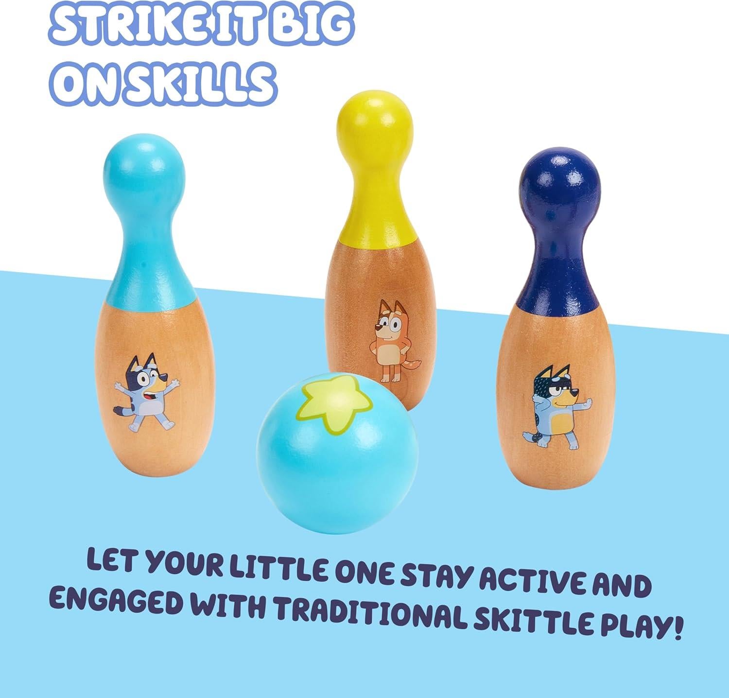 Bluey Wooden Skittles