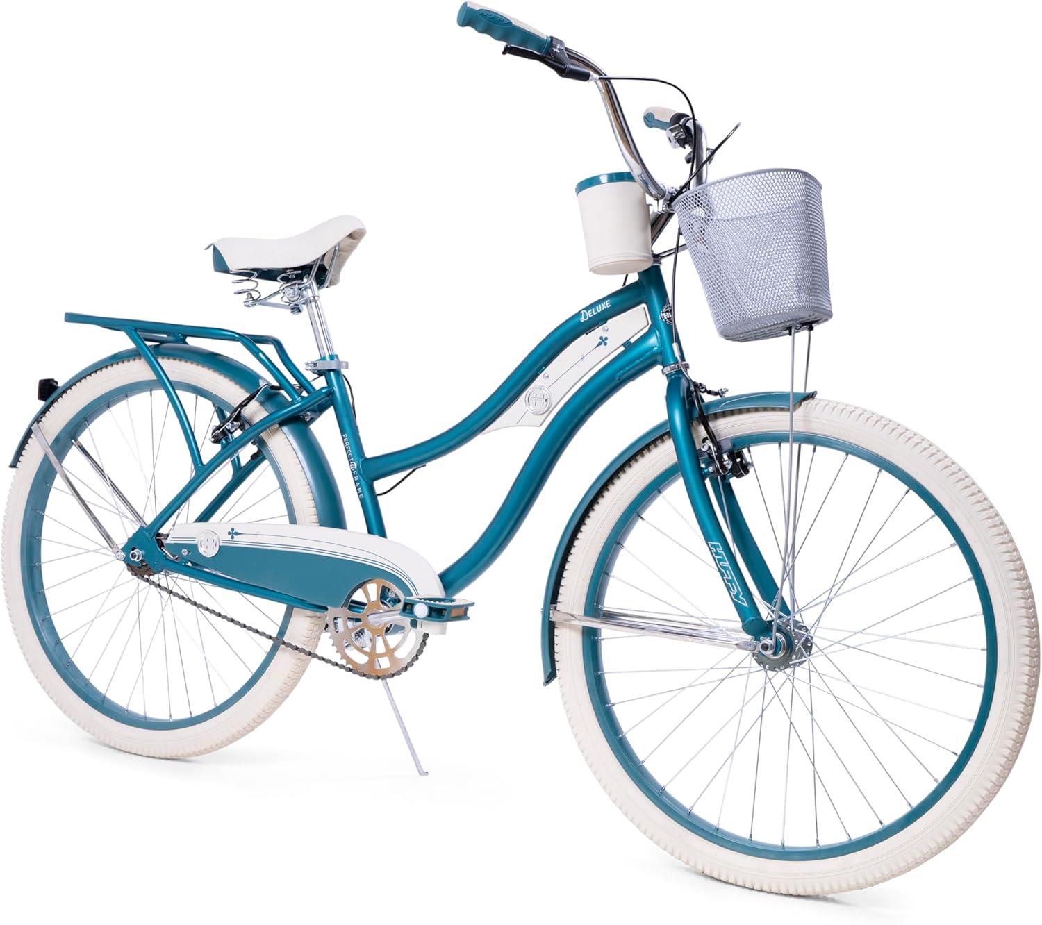 Huffy Deluxe 26 Inch Cruiser Hybrid City Bike - Teal