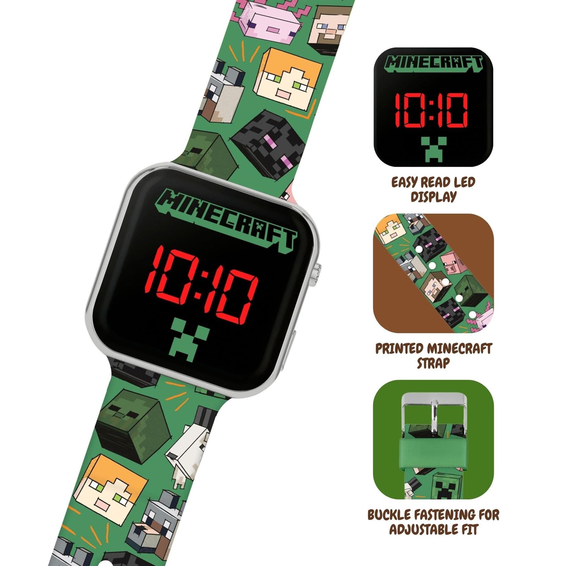 Minecraft Character Printed LED Watch