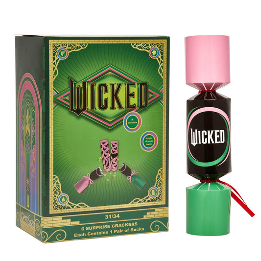Wicked for Good Christmas Cracker Socks - Pack of 6
