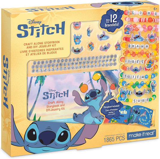 Make It Real Disney Stitch Craft Along Storybook & DIY Jewelry Kit