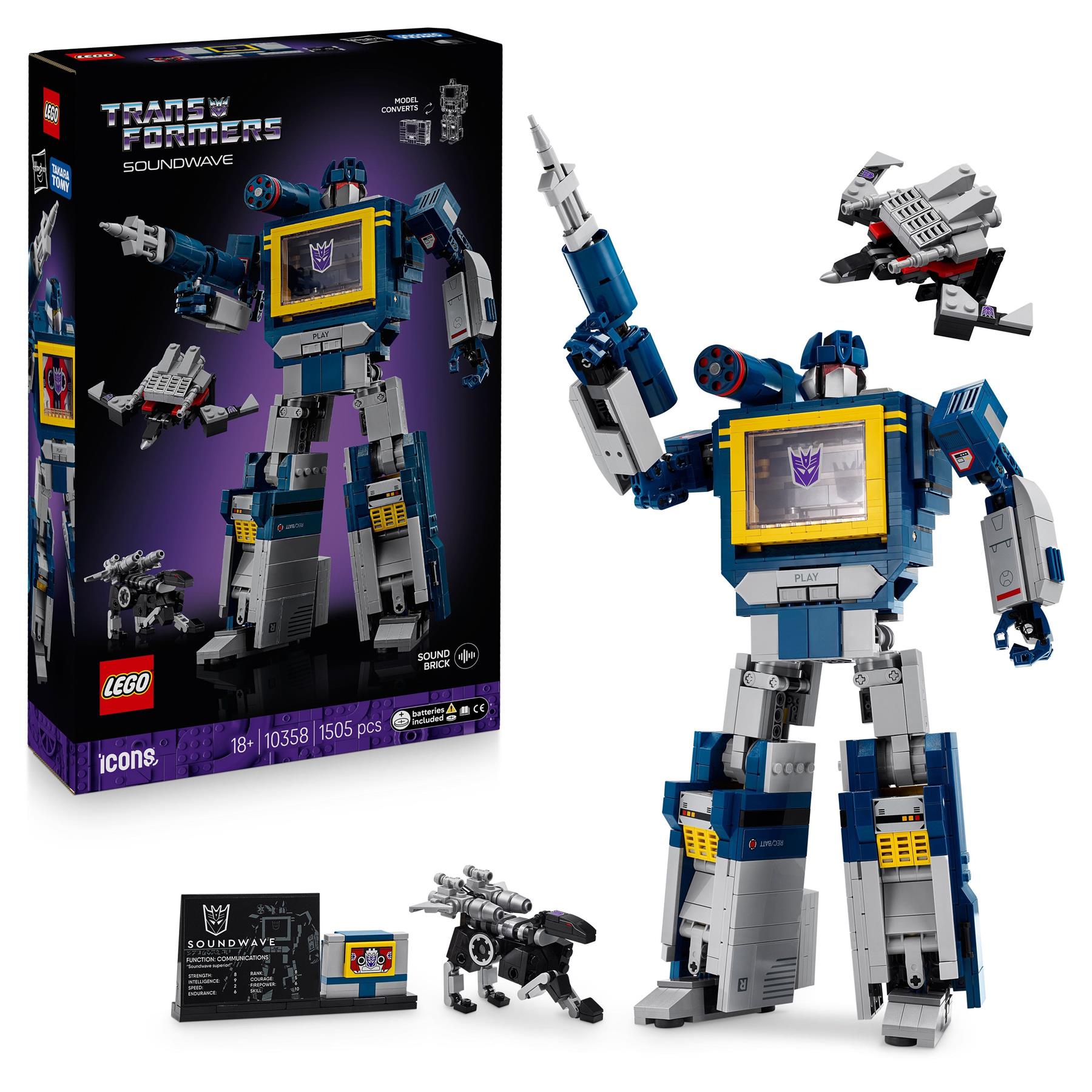 LEGO Icons Transformers Soundwave Model Kit 10358