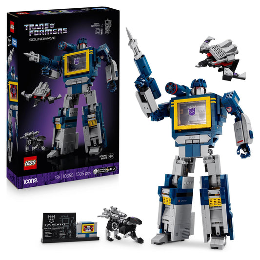 LEGO Icons Transformers Soundwave Model Kit 10358