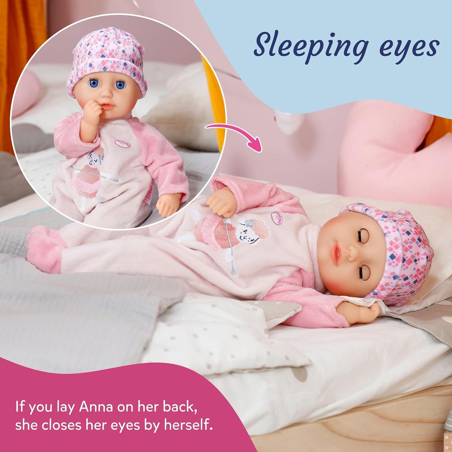 Baby Annabell Soft 36cm Baby Doll with Sleeping Eyes - Anna