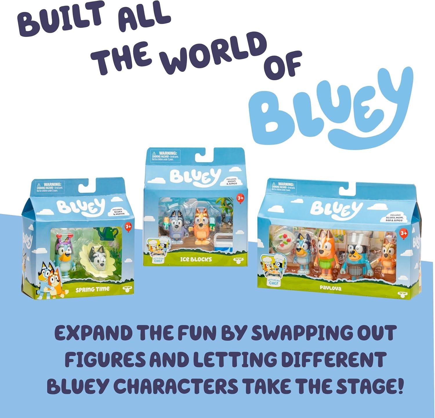 Bluey Let's Play Chef Pavlova 4 Pack Figure Set