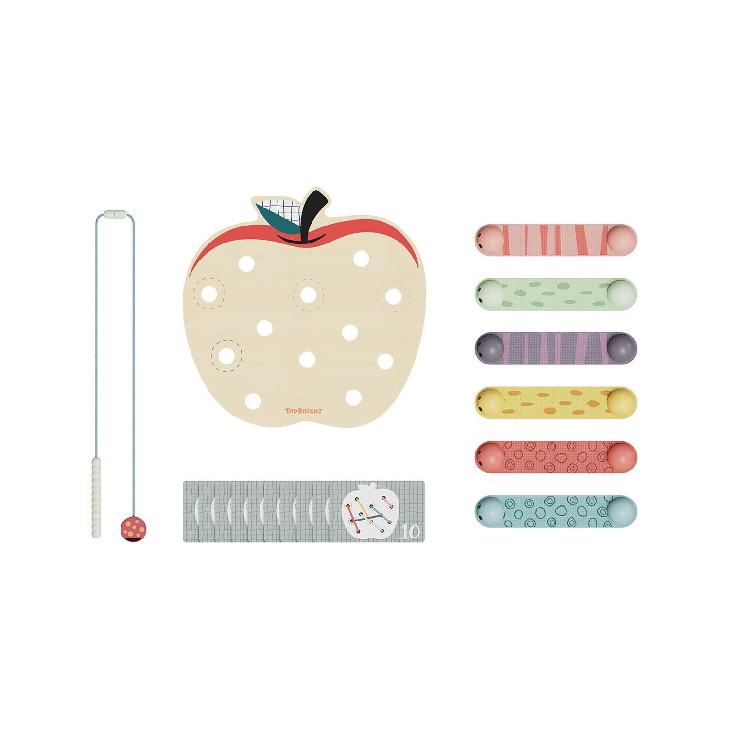 Topbright Wooden Apple Worms