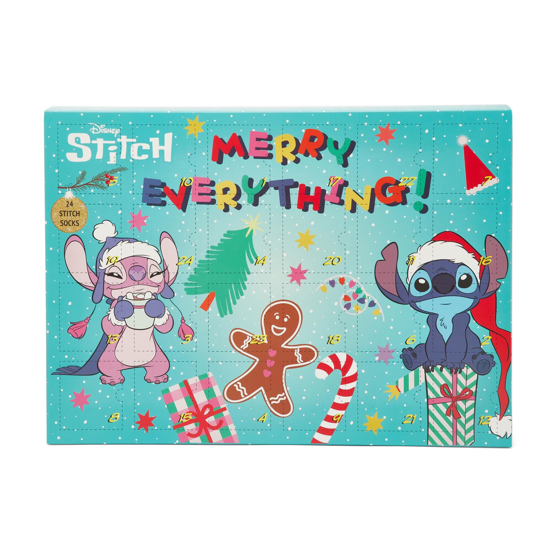 Disney Stich 24-Day Sock Advent Calendar - 12 pairs