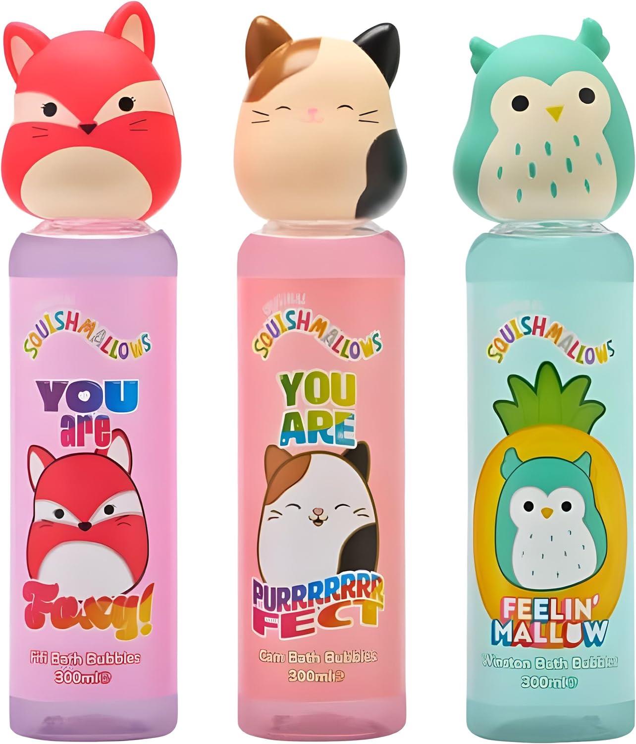 Squishmallows 300ml Bath Bubbles with Topper Gift