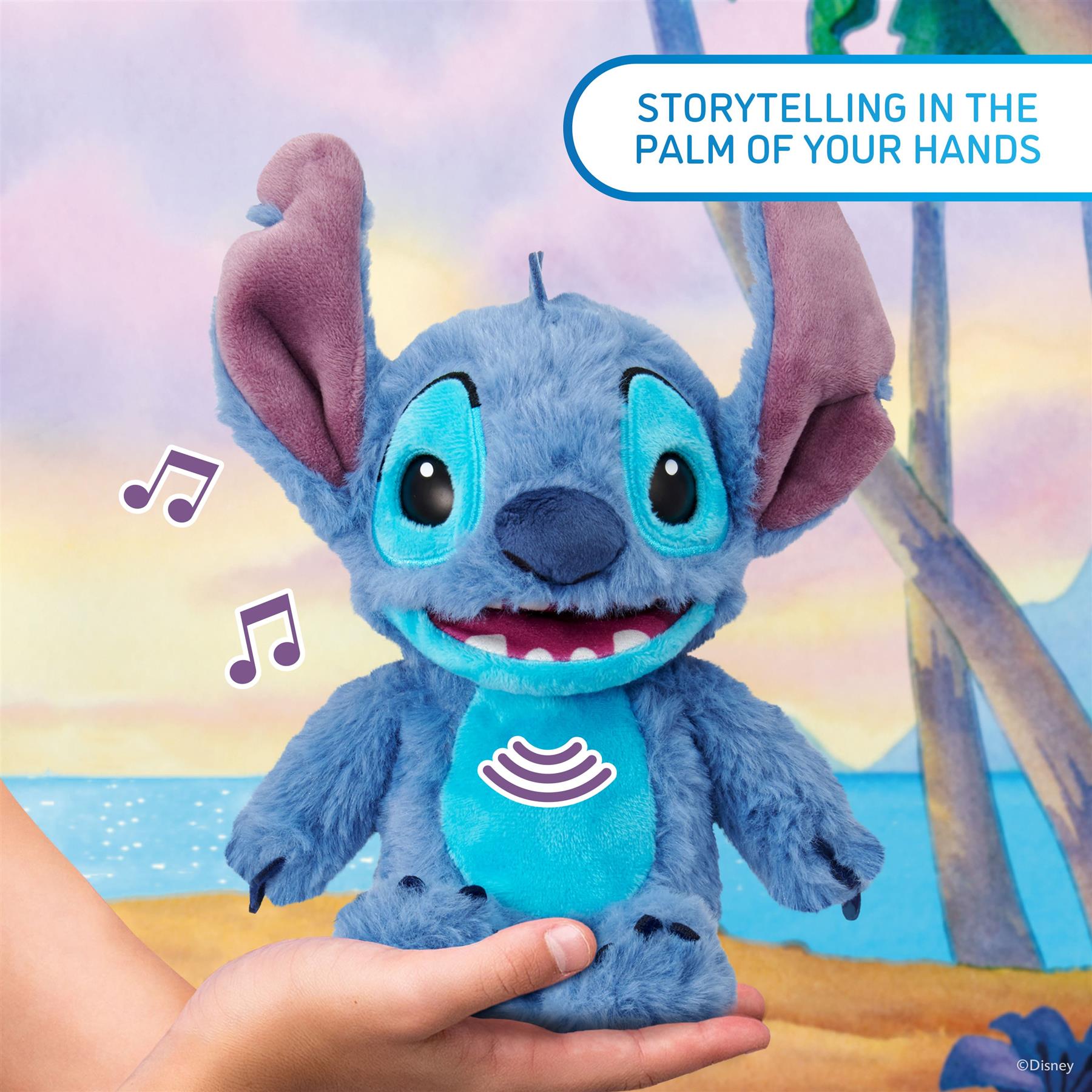 Disney Stitch Palm Puppetronic Plush