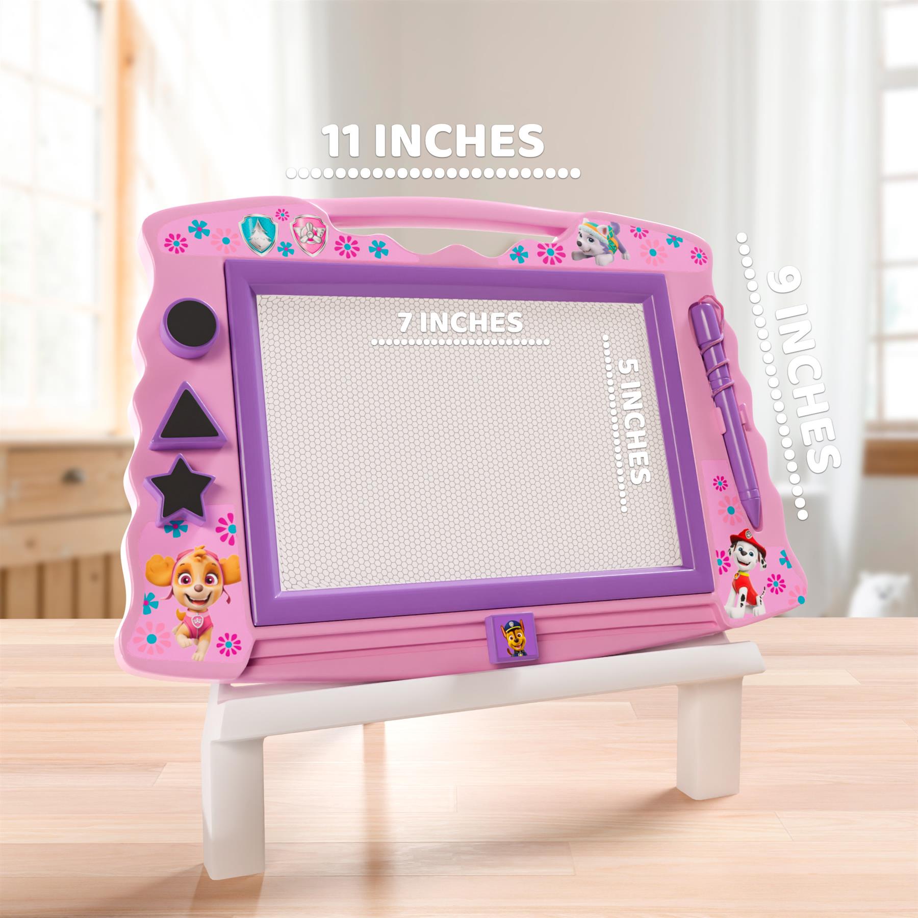 PAW Patrol Magnetic Drawing Board with Stylus and 3 Stamps - Pink