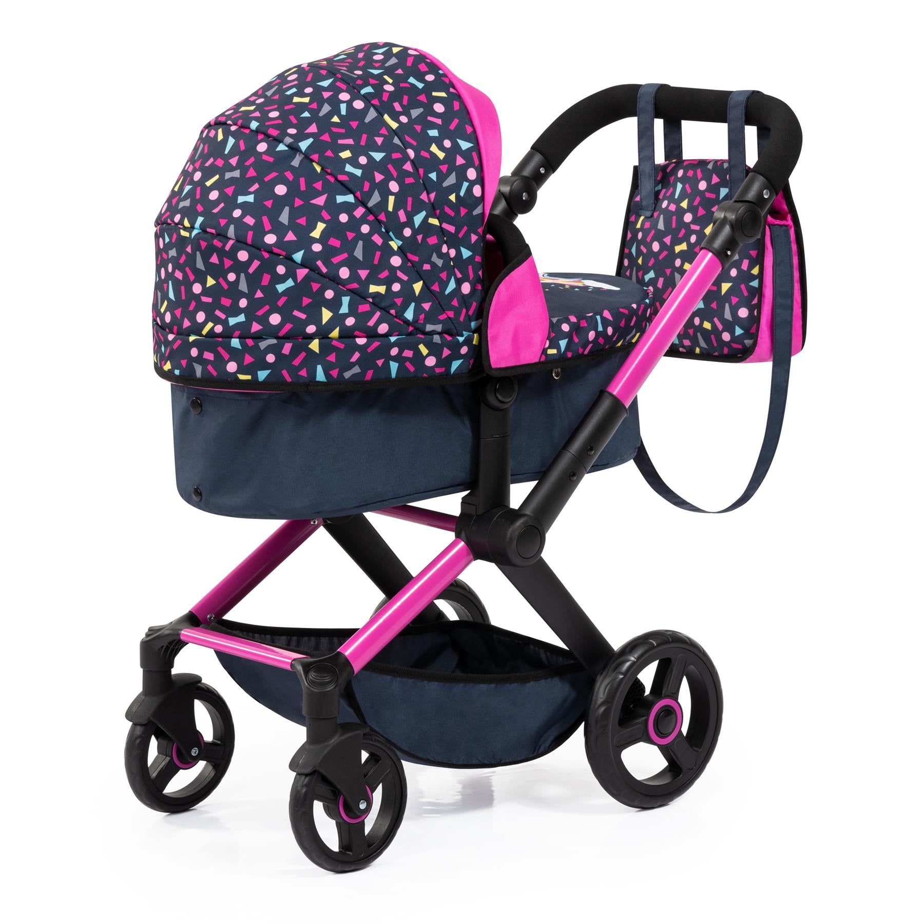 Bayer Doll Pram Xeo - Black & Pink