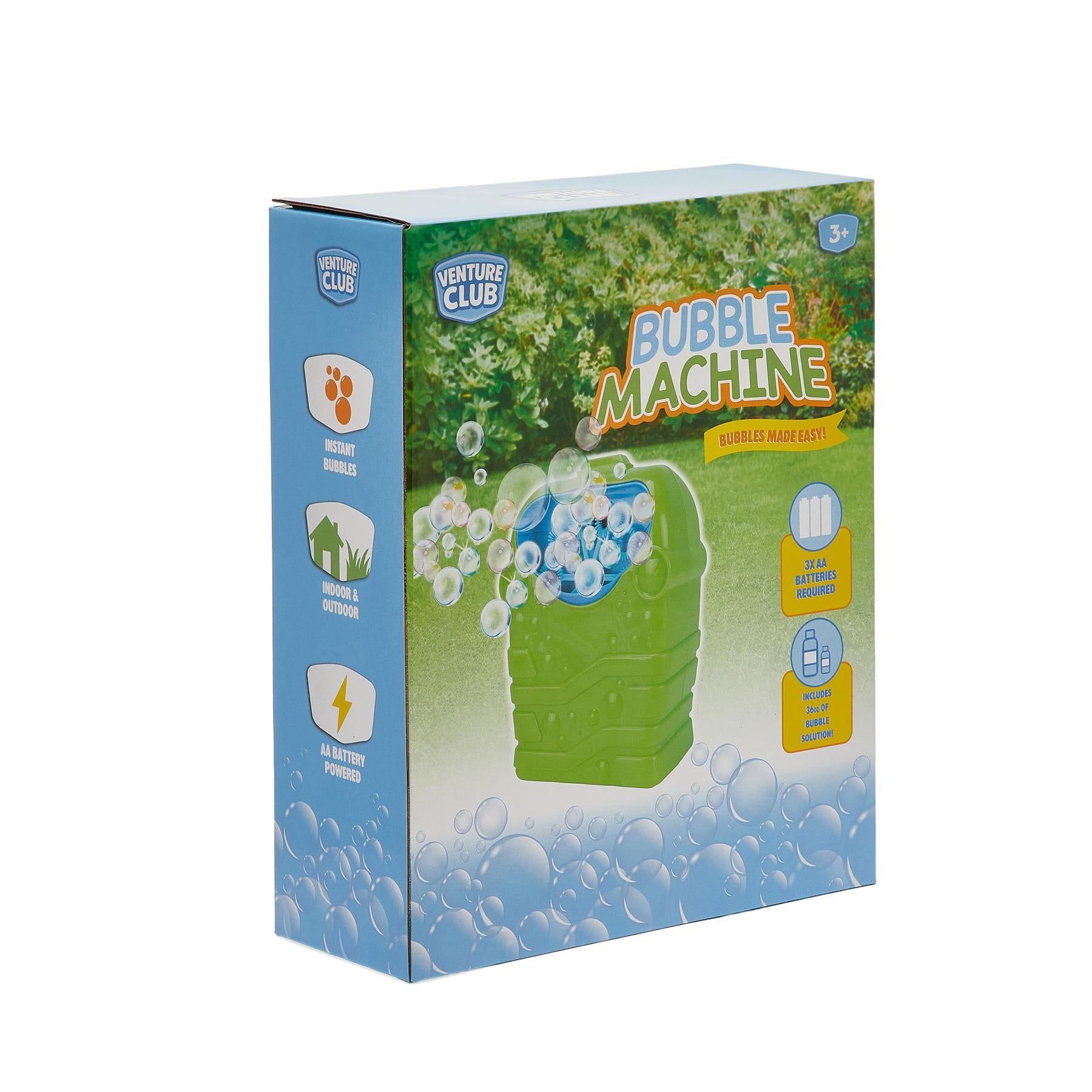 Venture Club Bubble Machine with 32OZ Bubbles - Green