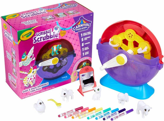 Scribble Scrubbie Pets Spin and Wash Carnival Playset