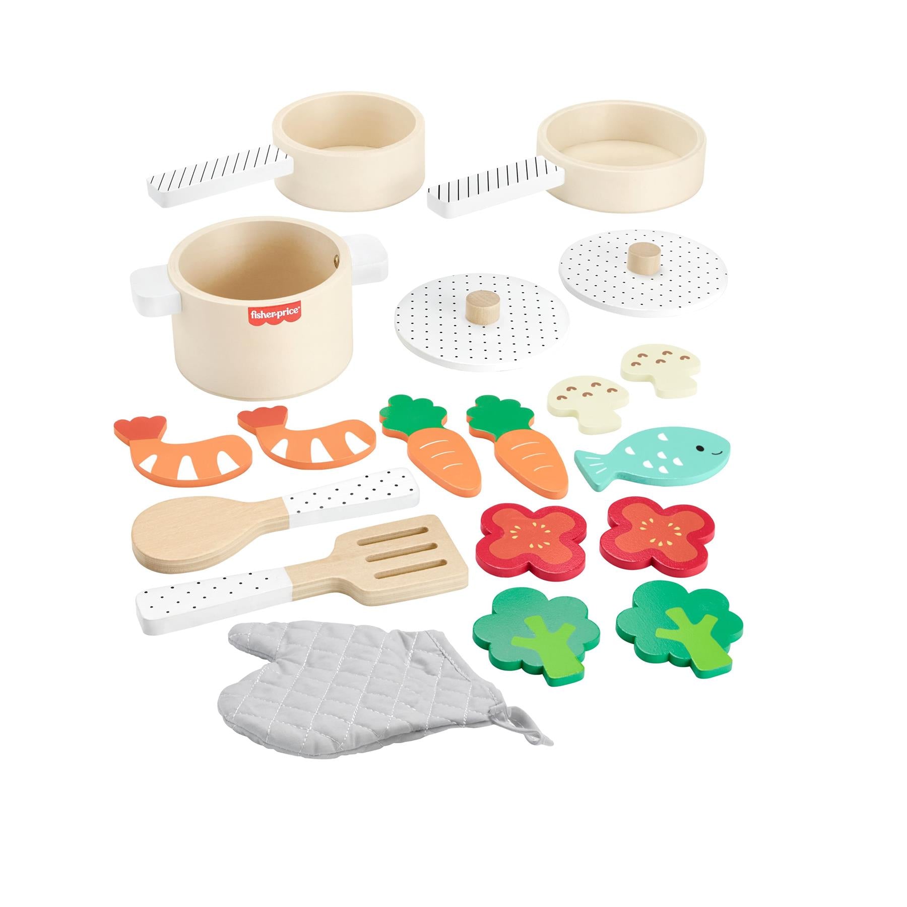 Fisher-Price Wooden Pots & Pans Set