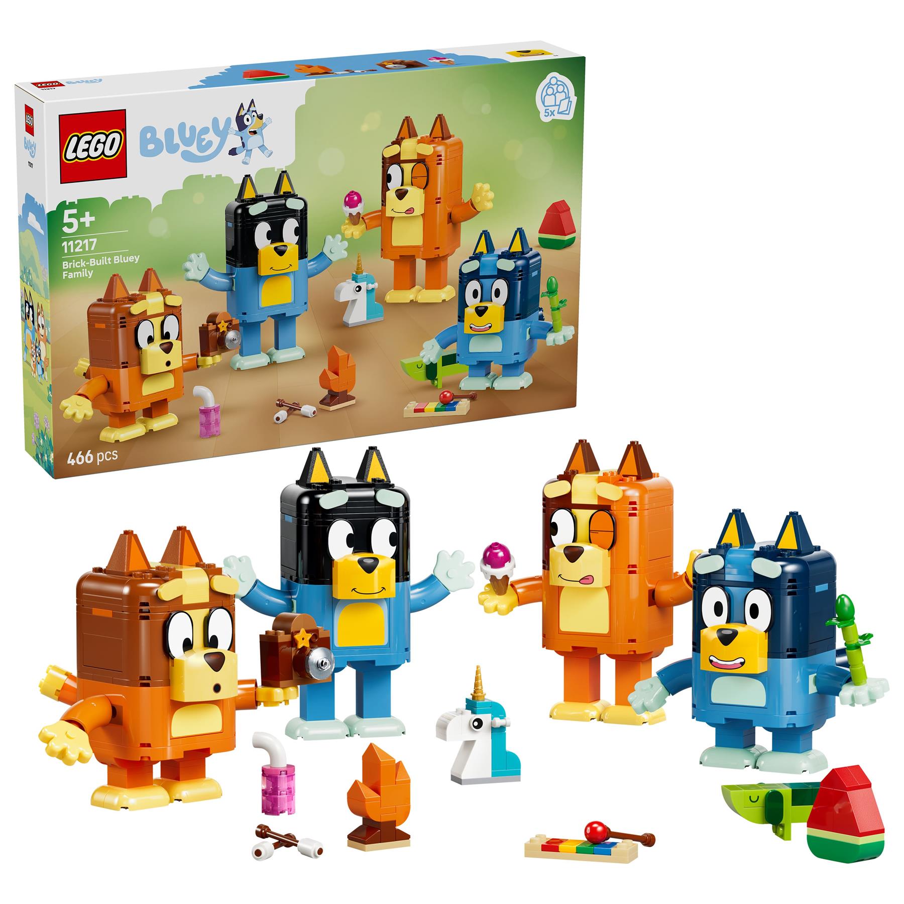 LEGO Bluey Brick-Built Bluey Family 11217
