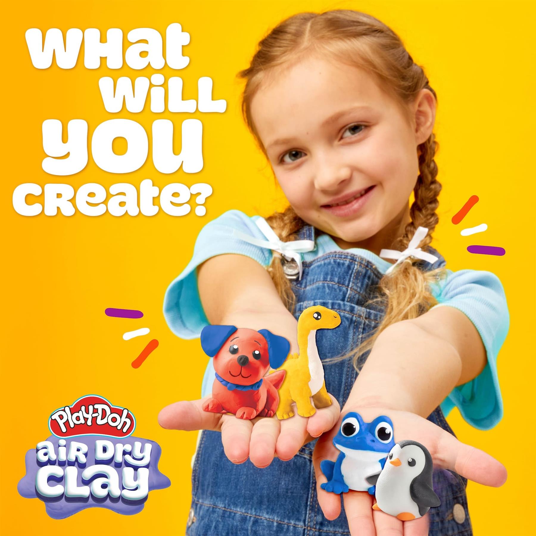 Play-Doh Air Dry Clay White Colour Tub