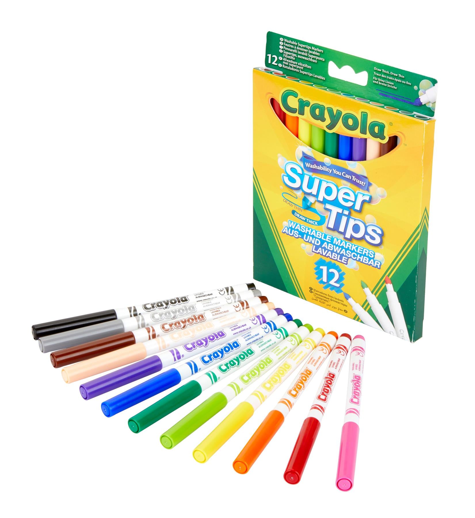 Crayola 12 Bright SuperTips Washable Markers