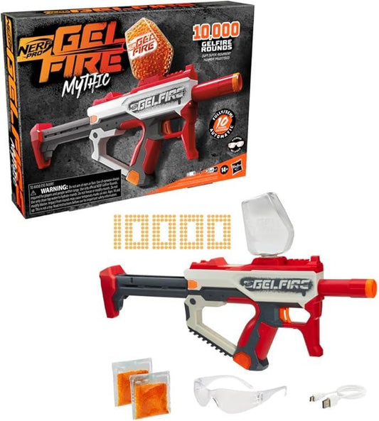Nerf Pro Gelfire Mythic Full Auto Blaster and 10,000 Gelfire Rounds