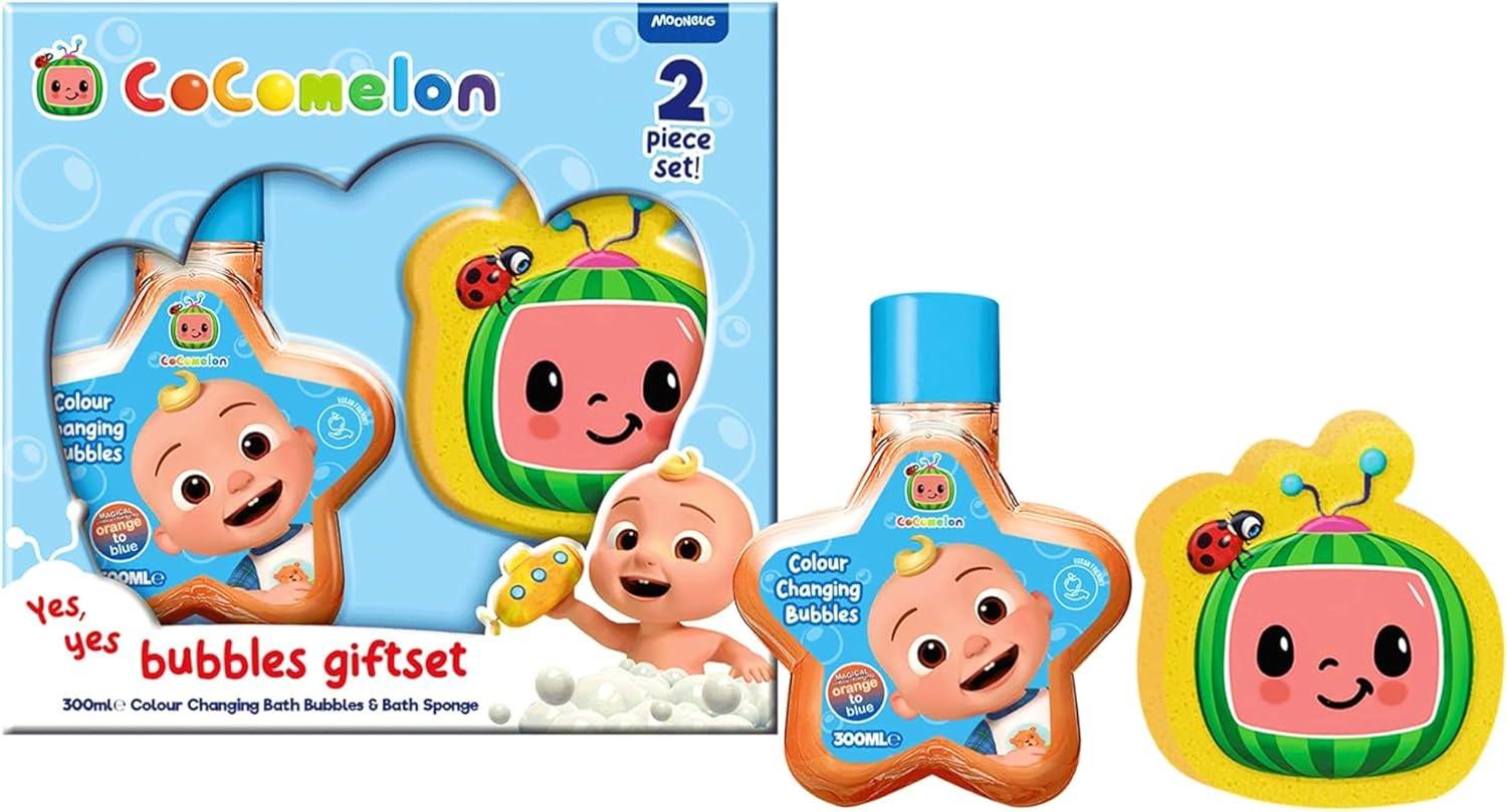 Cocomelon 350ml Bubble Bath & Bath Sponge Set