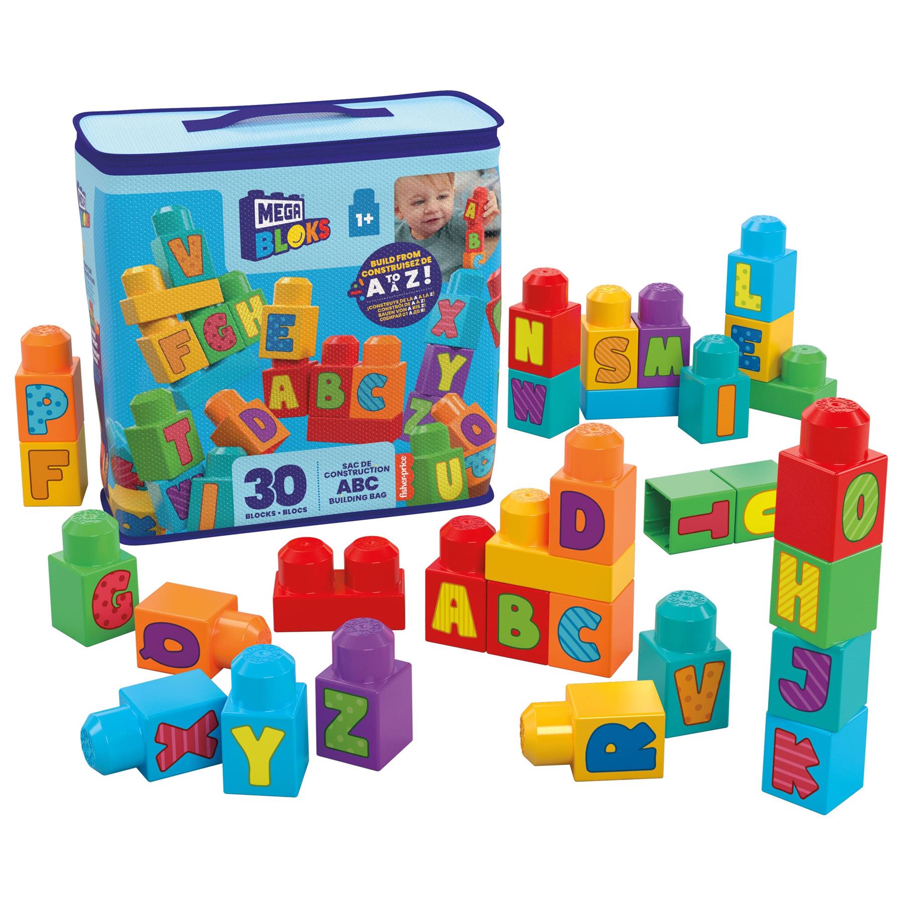 MEGA Bloks ABC Building Bag 30 Piece Set