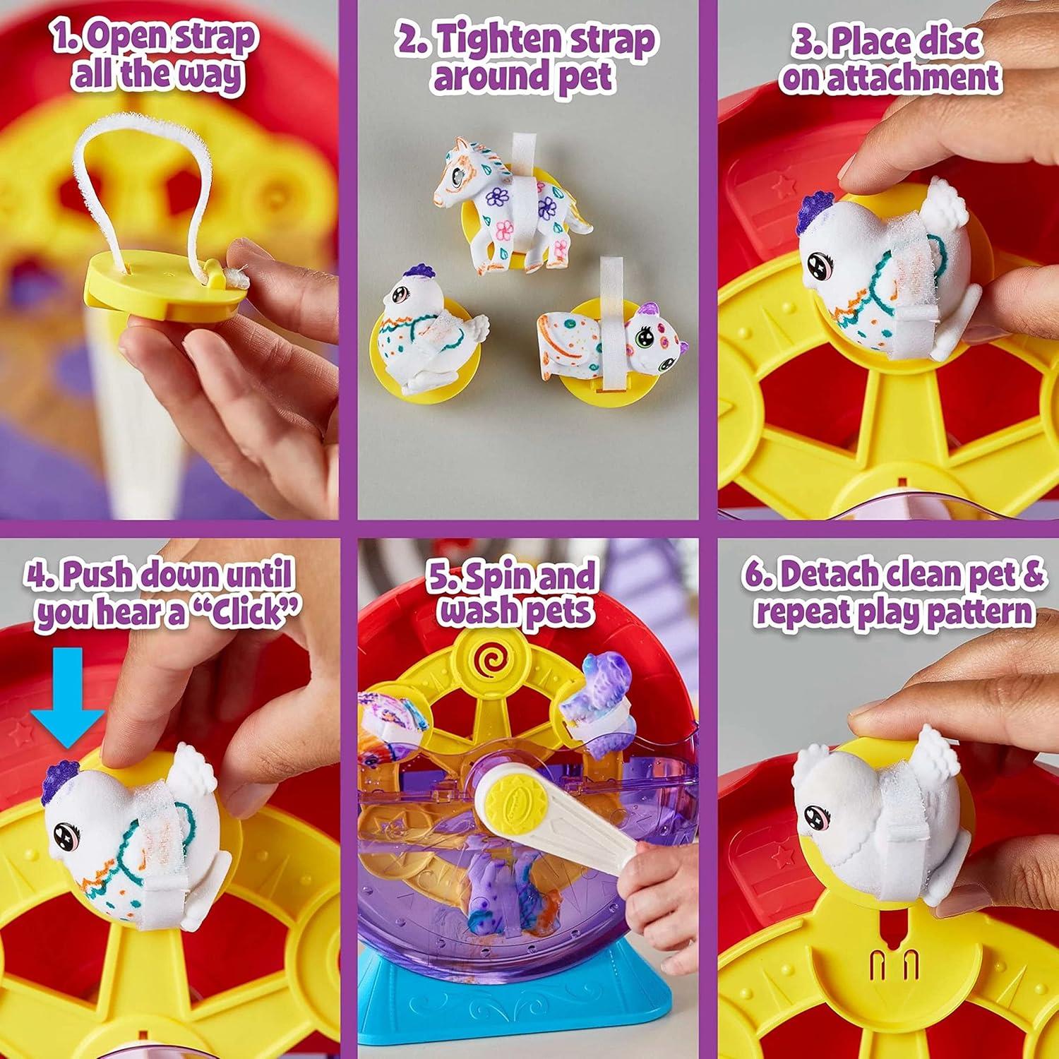 Scribble Scrubbie Pets Spin and Wash Carnival Playset