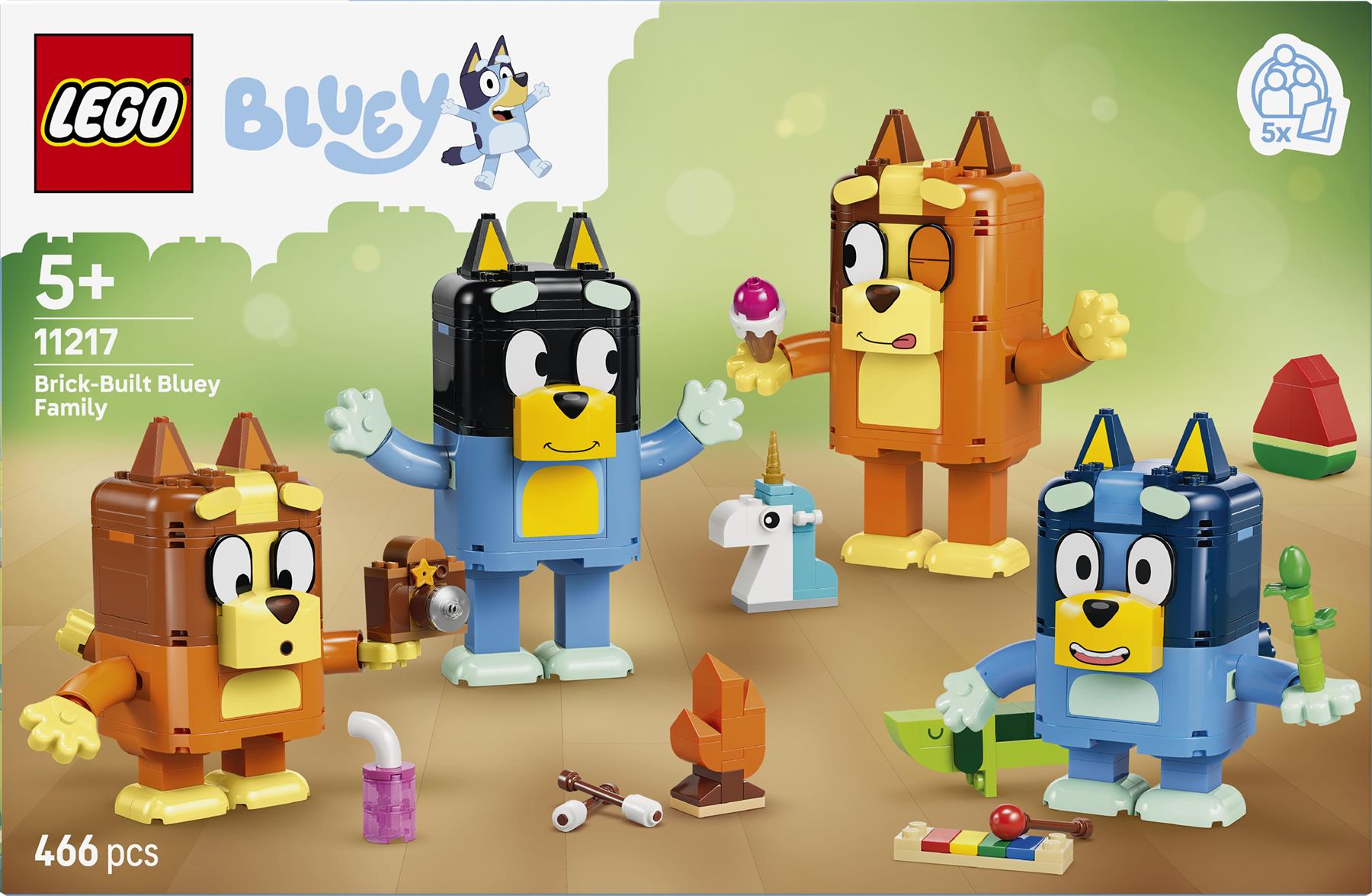 LEGO Bluey Brick-Built Bluey Family 11217