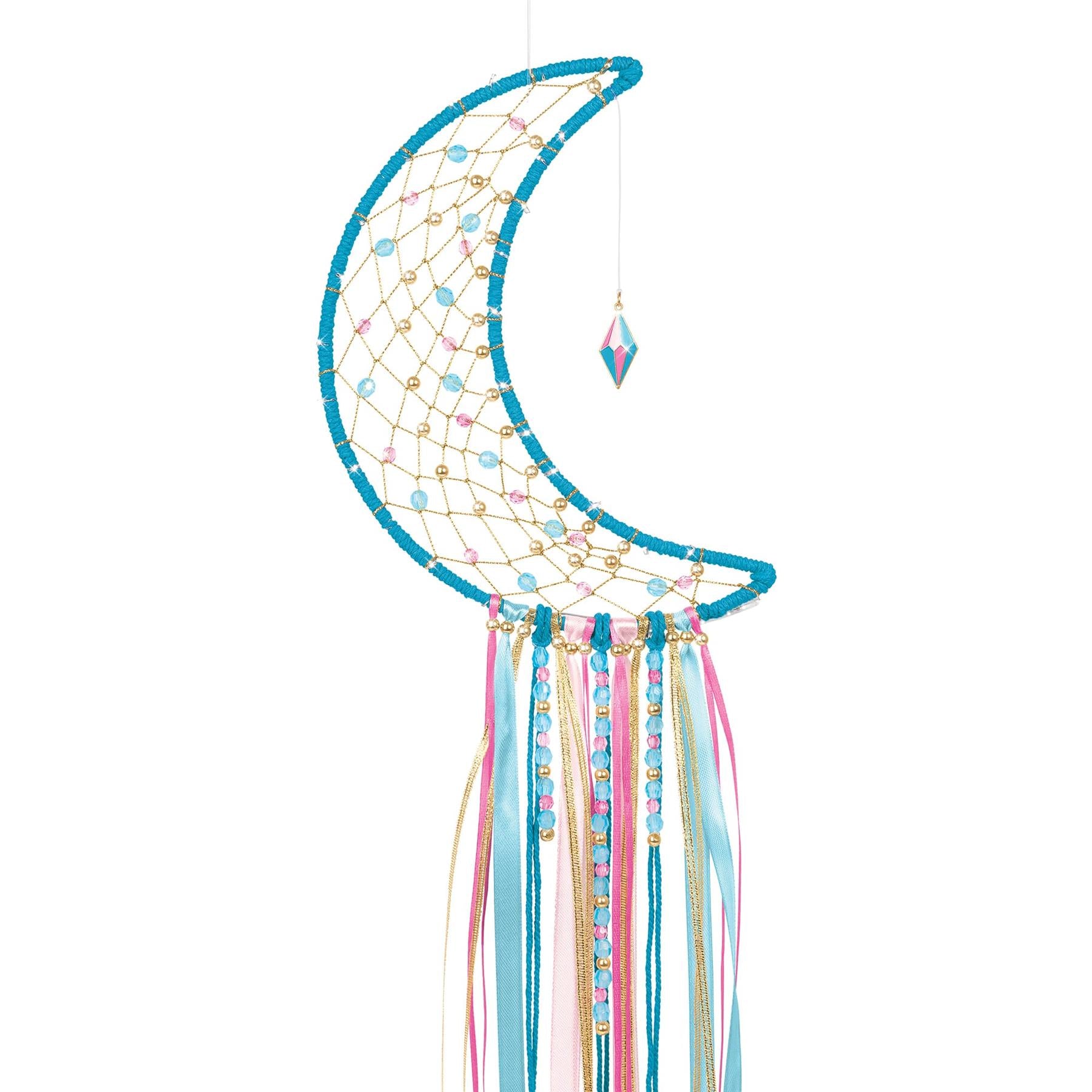 Make It Real Lunar Dream Catcher With Lights  Blue
