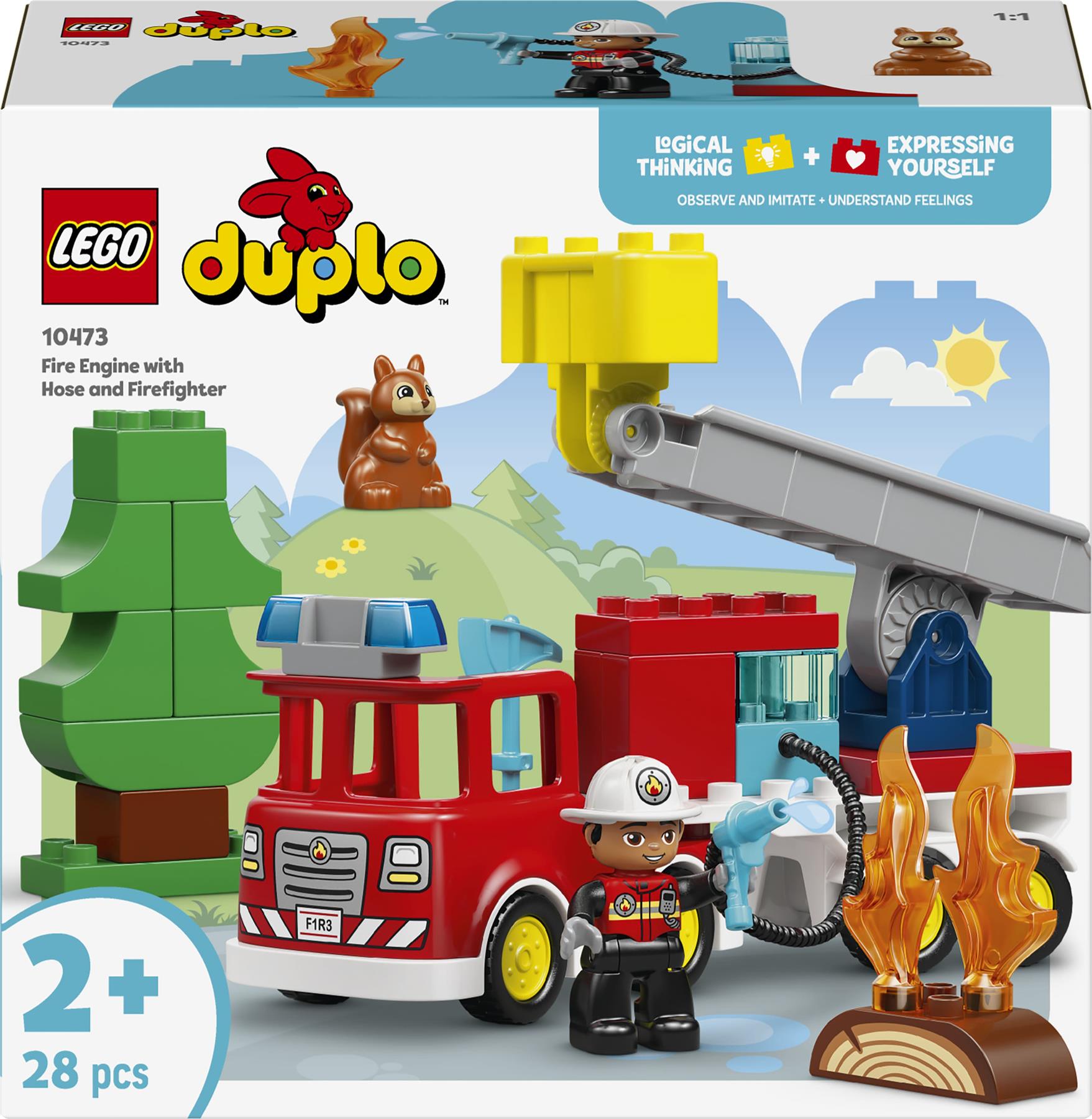 LEGO Duplo Fire Truck with Hose and Firefighter 10473