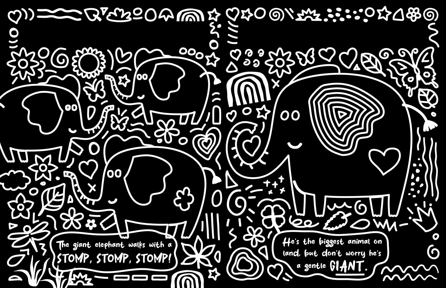 Neon Doodles - Wild Animals