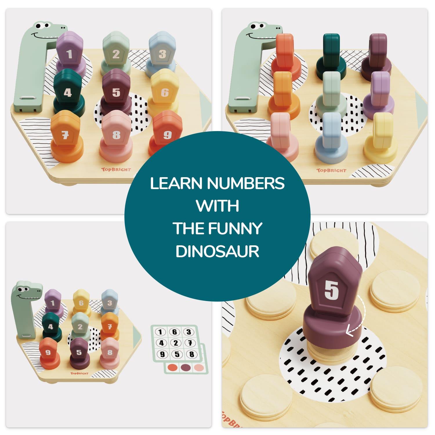 Topbright Wooden Happy Dino Twist