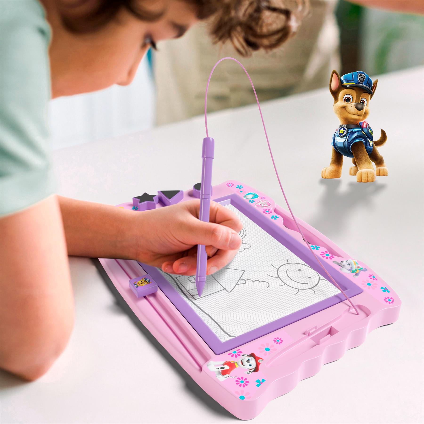 PAW Patrol Magnetic Drawing Board with Stylus and 3 Stamps - Pink