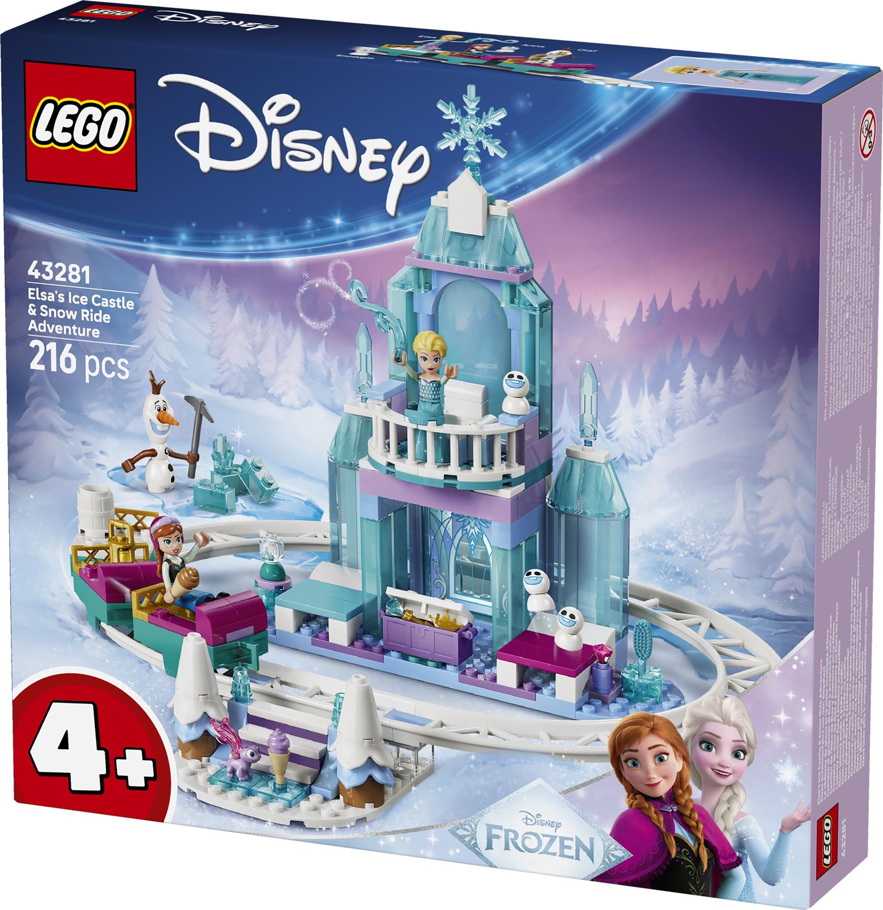 LEGO Disney Frozen Elsa’s Ice Castle & Snow Ride Adventure 43281
