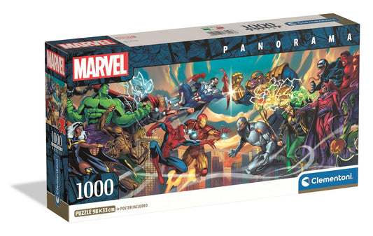 Clementoni Marvel Heroes Vs Villa 1000pc Panorama puzzle