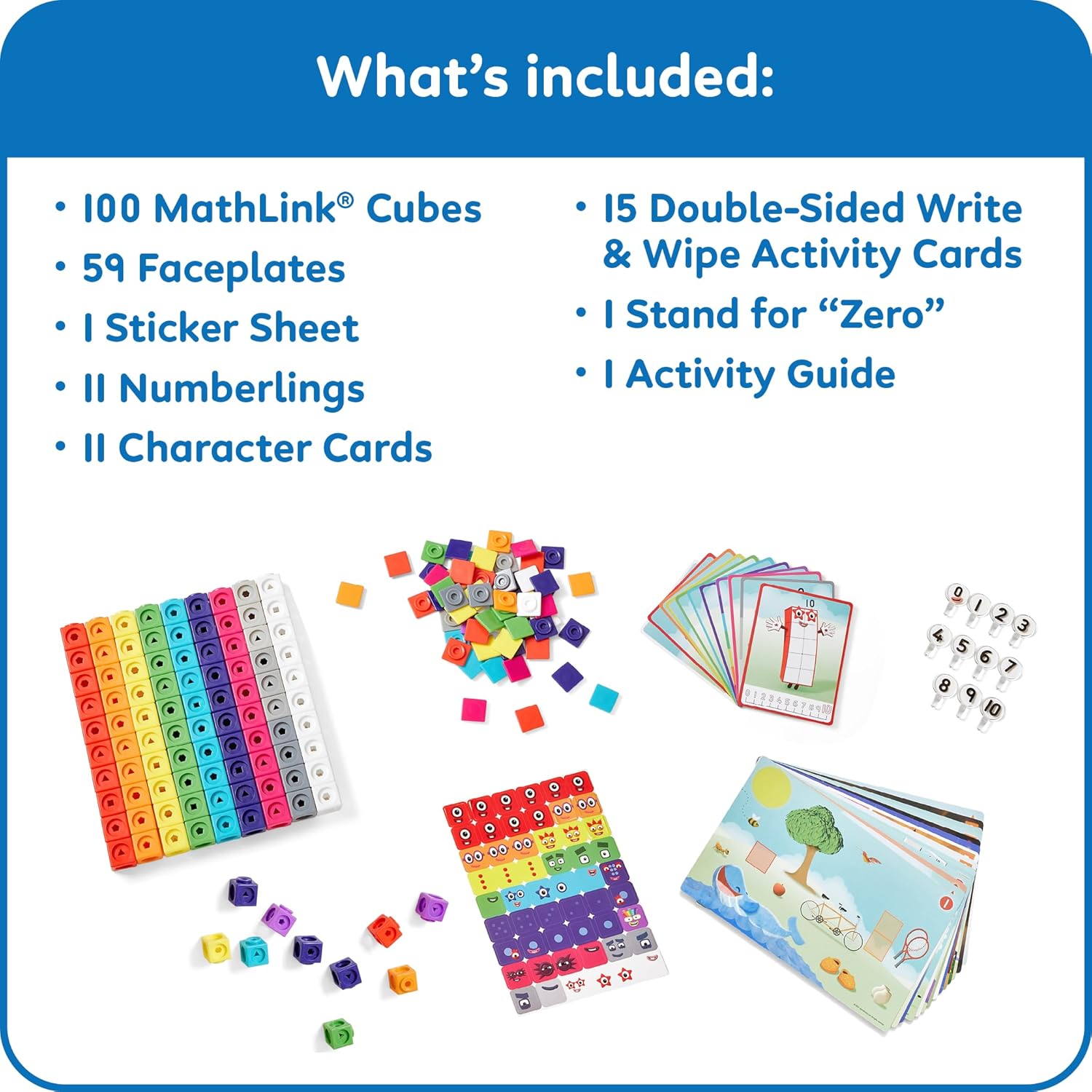 Learning Resources Mathlink Cubes 1-10 Number Blocks Activity Set