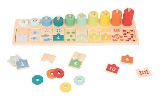 Lelin Wooden 1-10 Counting and Matching Board