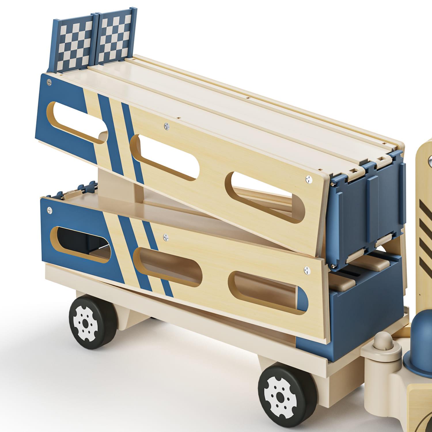 Topbright Wooden Roll & Race Car Transporter