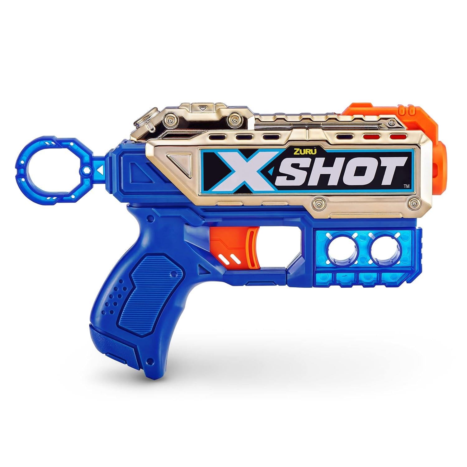 Zuru X-Shot 6 Pack Combo Golden Reflex 6 & Kickback Blasters & Foam Darts