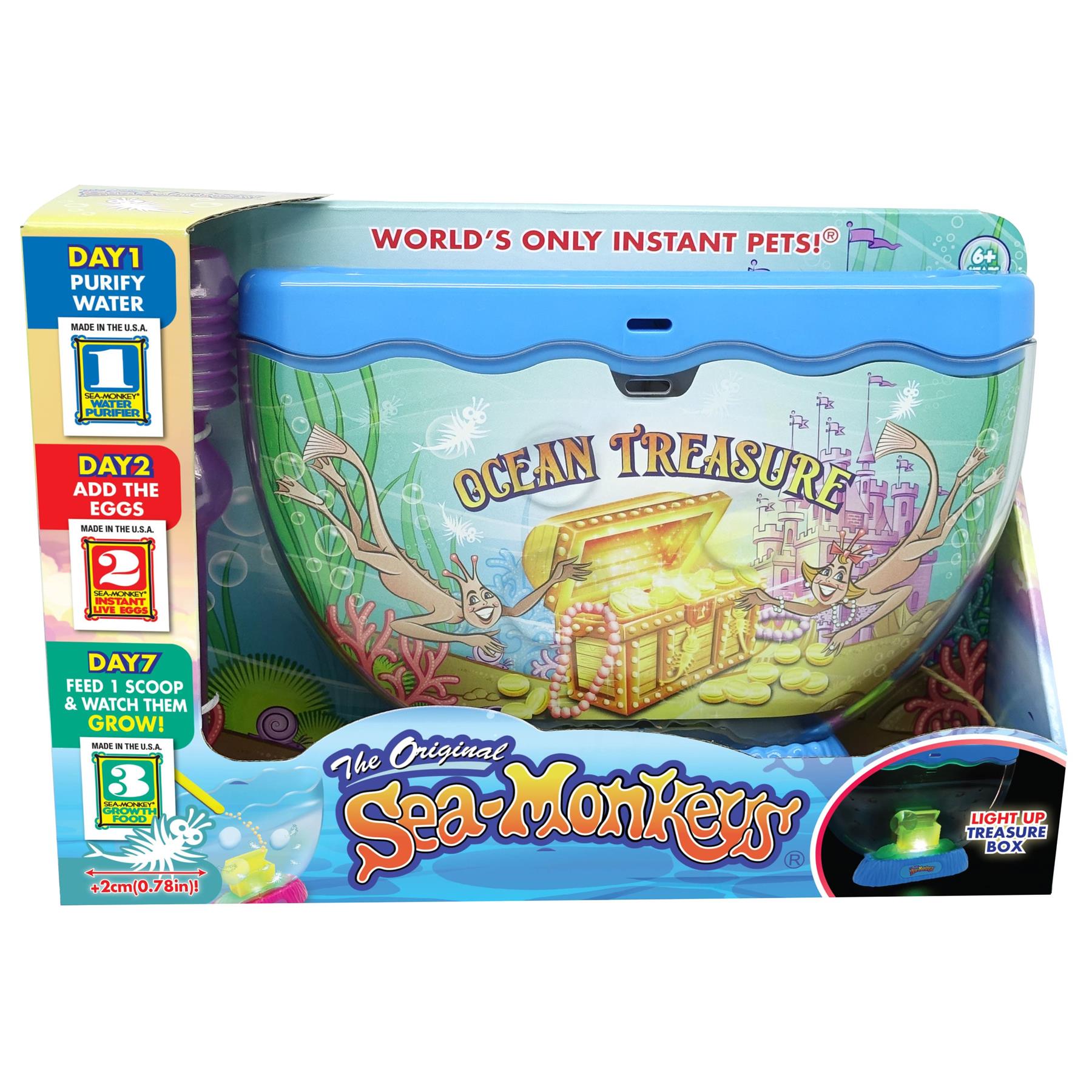 Ocean Treasure Tank Sea Monkey Blue with Light